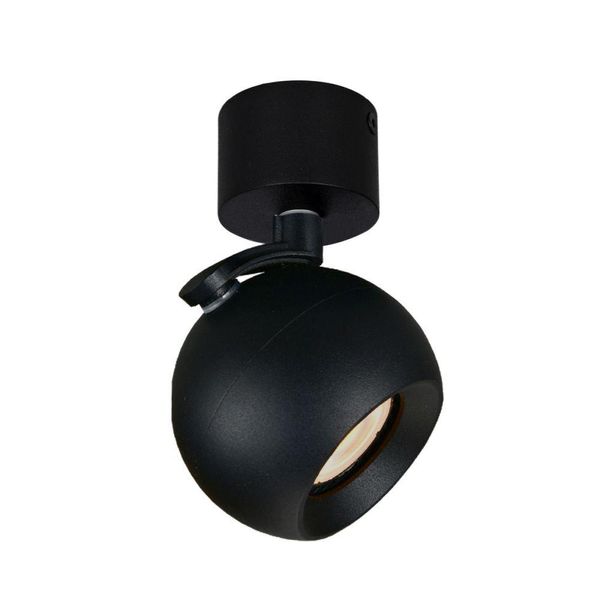Faretto Da Soffitto Rotondo Mobile Nero Ø10Cm Per Soggiorno Cucina 1Xgu10 10W Lafin Italux-image