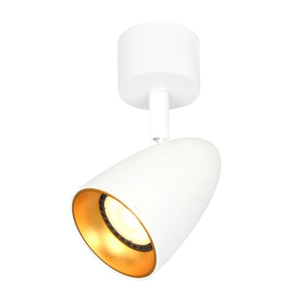 Italux Bianco-Oro Faretto Circolare Mobile Da Soffitto Ø7Cm Per Soggiorno Cucina 1Xgu10 10W Tino Italux-image