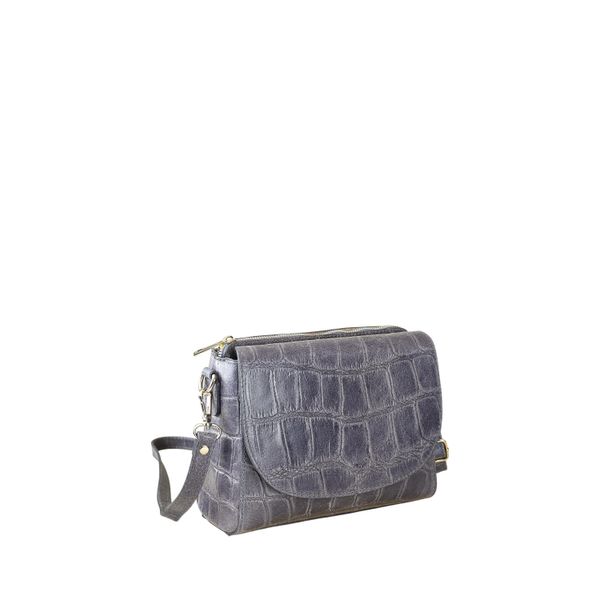 UmhäNgetasche "Amsterdam", Damen, Gr. B/H/T: 23Cm X 18Cm X 9Cm Onesize, Blau, Leder, Collezione Alessandro, Taschen UmhäNgetasche, Aus Echtem Leder-image