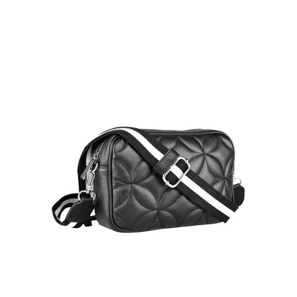 UmhäNgetasche "Midnight Blossom", Damen, Gr. B/H/T: 24Cm X 15Cm X 7Cm Onesize, Schwarz, Leder, Collezione Alessandro, Taschen UmhäNgetasche, Aus Italienischem Leder-image