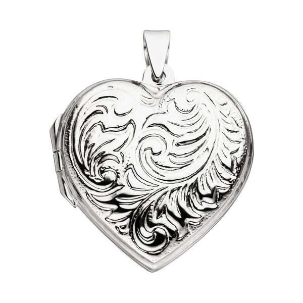 MedallionanhäNger Jobo "AnhäNger Medaillon Herz", Silber (Silber 925), SchmuckanhäNger, Damen, Silber 925 (Sterlingsilber), 925 Silber-image