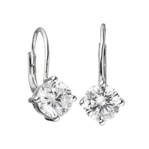 Paar OhrhäNger Jobo "Ohrringe Mit Zirkonia", Silber (Silber 925), Ohrringe, Damen, Silber 925 (Sterlingsilber), Quadratisch 925 Silber-image