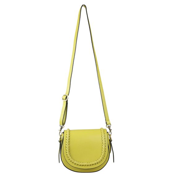 UmhäNgetasche "Zopf", Damen, Gr. B/H/T: 21Cm X 17Cm X 8Cm Onesize, Gelb, Leder, Collezione Alessandro, Taschen UmhäNgetasche, Made In Italy-image
