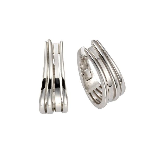 Paar Creolen Vivance "925 Silber Rhodiniert", Weiß, Ohrringe, Damen, One-Size, Silber 925 (Sterlingsilber)-image