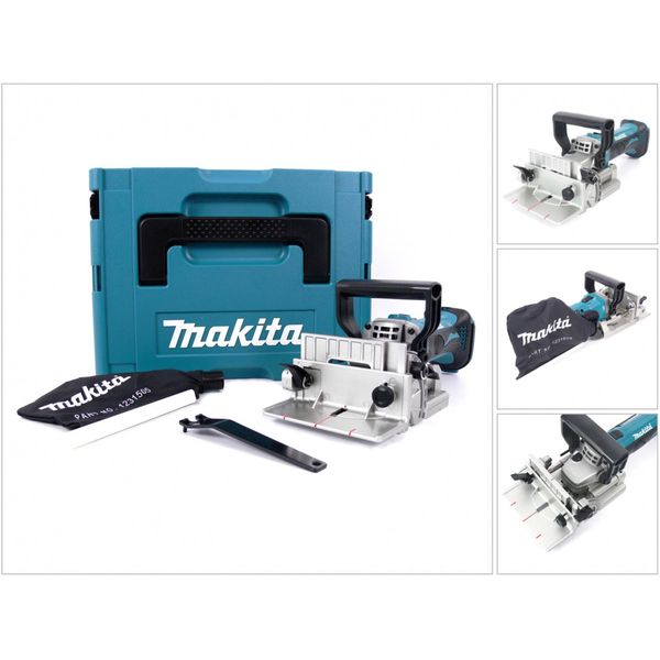 Makita Bpj 180 Zj Fresatrice Lamellare A Batteria 18V + Valigetta Makpac - Senza Batteria, Senza Caricatore-image
