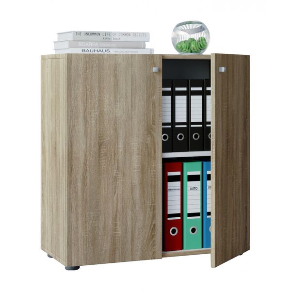 Armadio Ufficio Lona Sonoma Quercia (SäGerau) L. 70 X A. 74 X P. 40 Cm-image