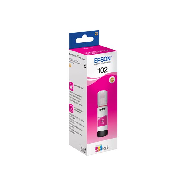 Epson 102 Ecotank Magenta Ink Bottle - Inchiostro A Base Di Pigmento - 70 Ml - 1 Pz-image