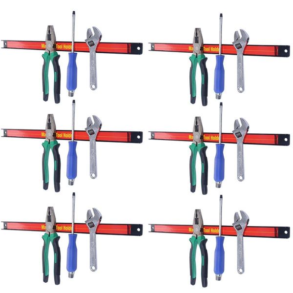 Costway 6 X Barra Magnetica Portautensili Barra Magnetica Portautensili 46Cm-image