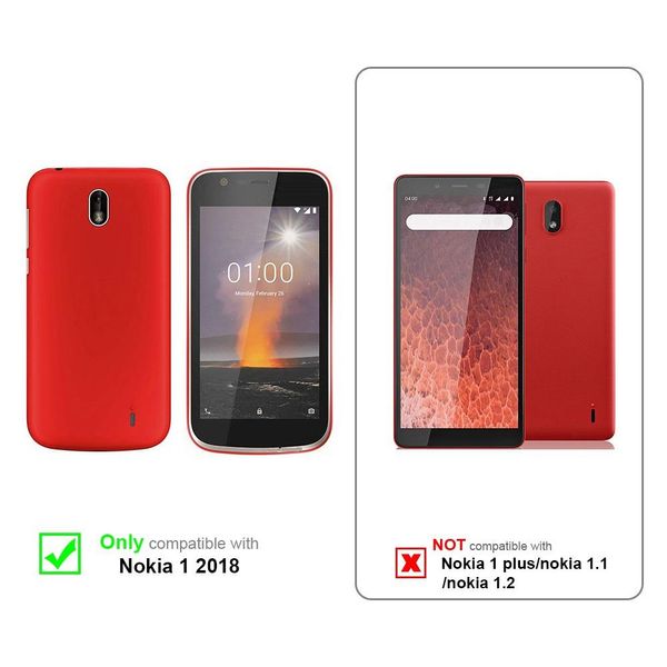 Cadorabo Custodia Protettiva Per Nokia 1 2018 Cover In Rosso Custodia Per Telefono Cellulare Tpu Custodia In Silicone Cover Case-image