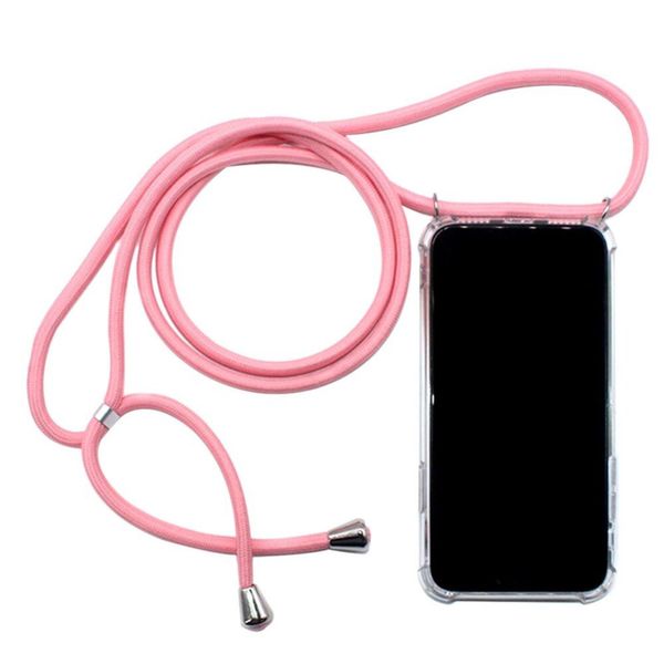 Custodia Protettiva Con Catena Per Telefono Cellulare Per Apple Iphone 11 Pro Max 6,5 Pollici Lunghezza Regolabile Custodia Sottile Custodia Per Telefono Cellulare All'aperto In Tpu Antiurto Protezione Extra Leggero Rosa-image