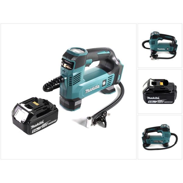 Compressore A Batteria Makita Dmp 180 T1 18 V 8,3 Bar + 1 Batteria Da 5,0 Ah - Senza Caricabatterie-image