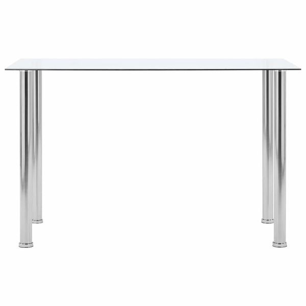 Vidaxl Tavolo Da Pranzo Trasparente 120 X 60 X 75 Cm In Vetro Temperato-image