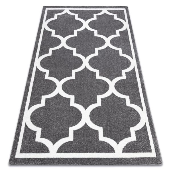 Tappeto Sketch - F730 Grigio/Bianco Marocco Trifoglio Trellis Grigio 240X330 Cm-image