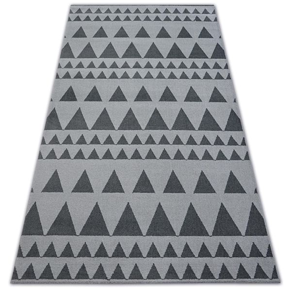 Tappeto Sense Micro 81243 Triangoli Argento/Anthracite Grigio 160X230 Cm-image