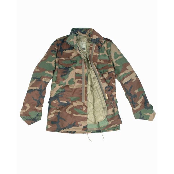 Giacca Da Campo MIL-TEC M65 Giacca Militare Import Woodland Con Fodera Interna Giacca Da Caccia M-image