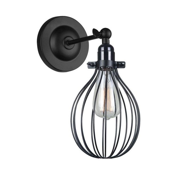 Italux Lesto Led Lampada Da Parete Industriale Nera MBM-2676/1 Bk-image