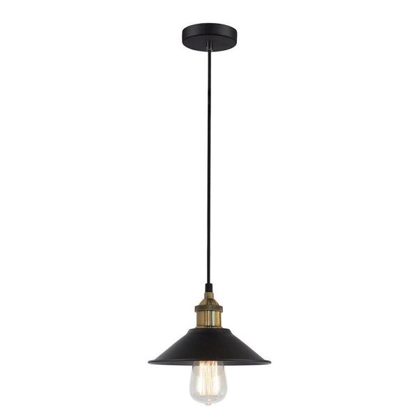 Italux Kermio Lampada A Sospensione Industriale Nera MDM-2318/1S-image