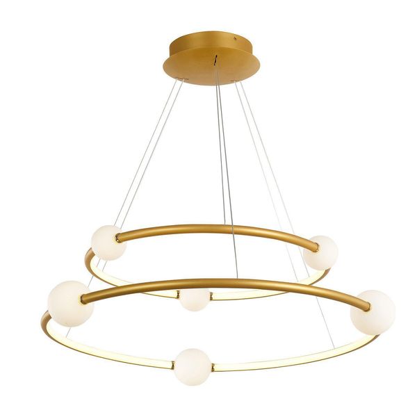 Italux Lozanna Led Lampada A Sospensione Moderna In Bronzo PND-20112035-2A-GD-image