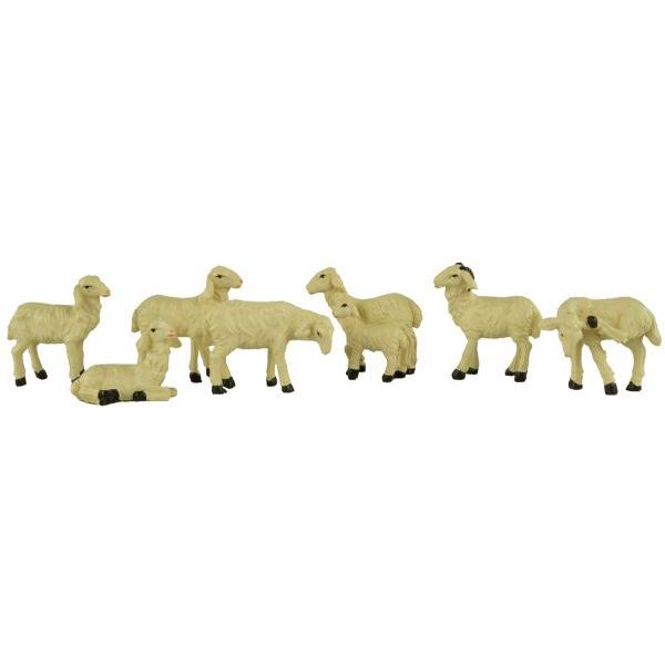 Figure Del Presepe Dipinte A Mano Pecorelle 7 Pezzi, Circa 4,5 Cm, Adatte A Figure Da 10-13 Cm-image