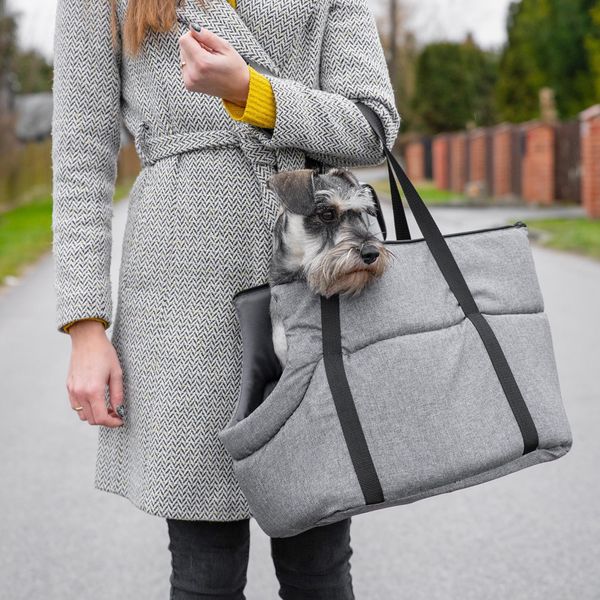 Borsa Per Cani Borsa Da Trasporto Per Cani Scatola Da Trasporto Per Gatti Borsa New Grey S-image