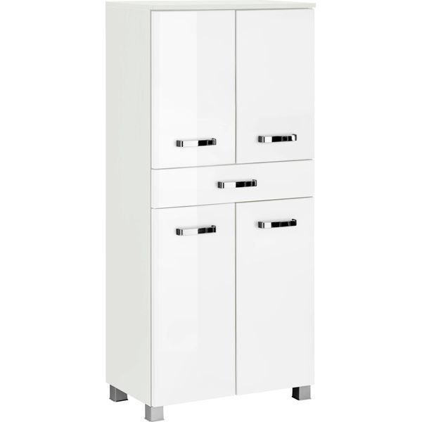 Midischrank Welltime "Ravenna", Weiß (Weiß, Weiß), B:60Cm H:135Cm T:35Cm, SchräNke, Midischrank-image