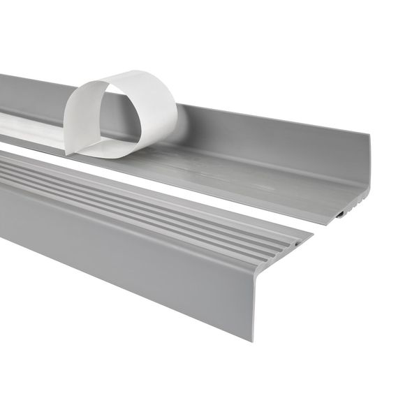 Quest Profilo Antiscivolo Autoadesivo Per Scale In Pvc Pmw, Protezione Per Scale, 48X42 Mm, Grigio-image