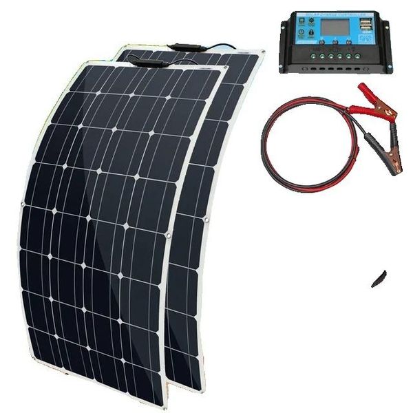 Set Di Pannelli Solari, Alta Efficienza, Flessibile, Sistema Solare Da 200W-image