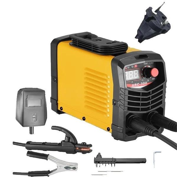 Saldatrice Arc Mma, Tecnologia Inverter, Display Lcd, Spina 220V Eu Giallo-image