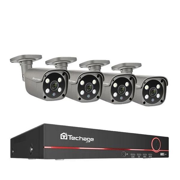 Sistema Di Telecamere Di Sicurezza, Risoluzione 4K Hd, Audio Bidirezionale, Nessuna, 8CH 4Pcs 5MP Camera-image