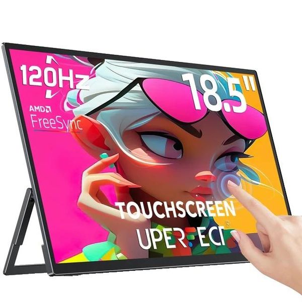 Monitor Portatile, Touchscreen, Frequenza Di Aggiornamento 120 Hz, Touchscreen Da 18,5 Pollici, Spina Ue-image