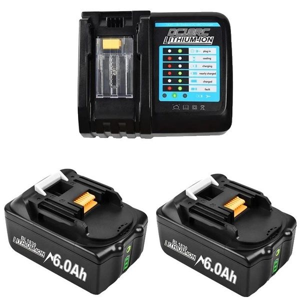 Batteria Makita 18V, Capacità 60Ah, Tecnologia Agli Ioni Di Litio, Set Di 2 Batterie-image