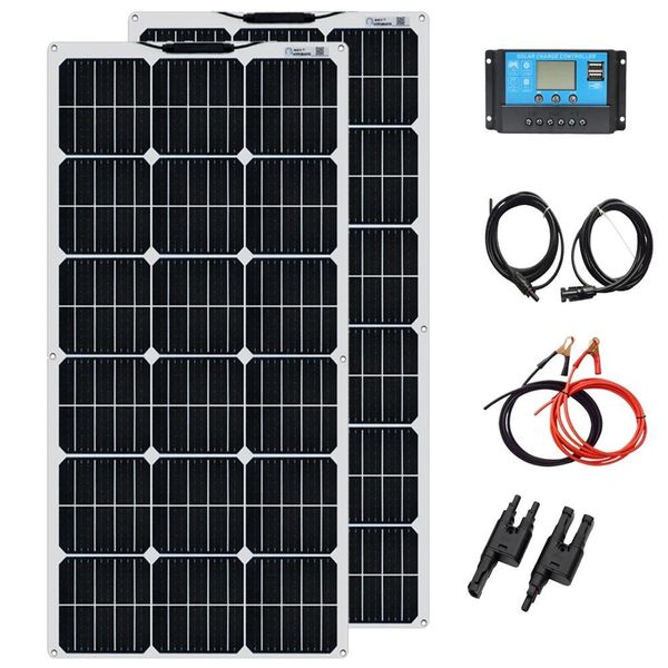 Kit Di Pannelli Solari Flessibili, Potenza Nominale 200W, Design Leggero, 12V 24V 200W Kit-A-image