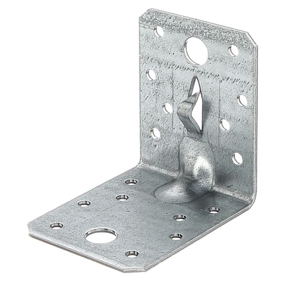 Alberts 861674 Connettore Angolare, Con Perlina E Artiglio Di Fissaggio Per Martellare, Zincato Sendzimir, 70 X 70 X 55 Mm, Set Da 25-image