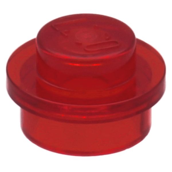 Lego® 1X1 Piastre Rotonde Rosso Trasparente - 4073 Nuovo! Quantità 100X-image