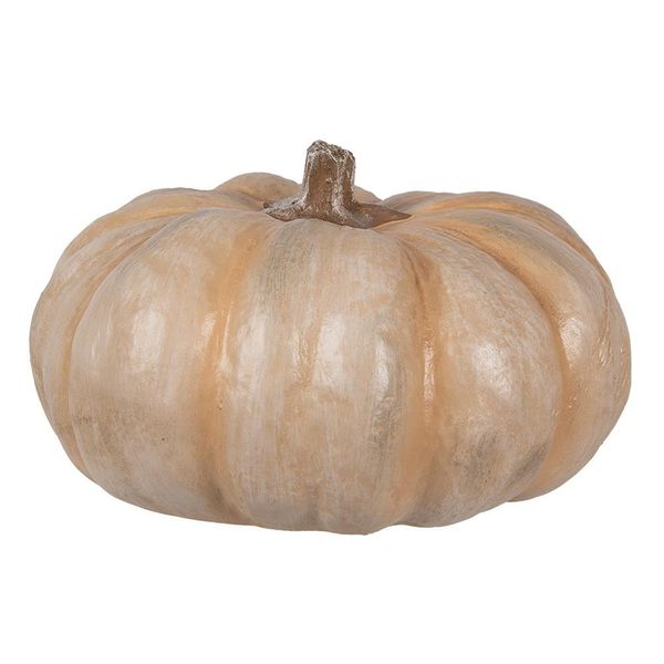 Clayre & Eef Decorazione Zucca Ø 22X13 Cm Beige Poliresina-image