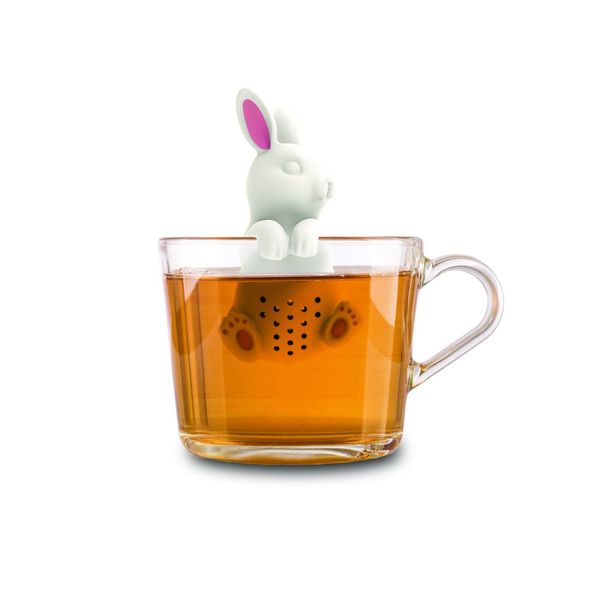 Winkee - Simpatico Coniglietto Colino Per Tè Animale | Uovo Per Tè Sfuso | Infusore Per Tè Divertente | Colino Per Tazza | Colino Per Spezie In Silicone-image