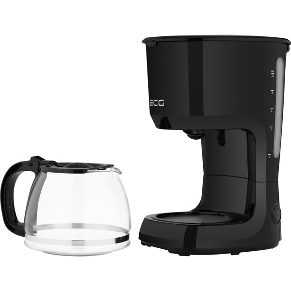 Ecg Kp 2116 | Caffettiera A Goccia | Funzione Di Mantenimento Della Temperatura |1,25L | Possibilità Di Preparare Il Tè | 750W | Nero |-image