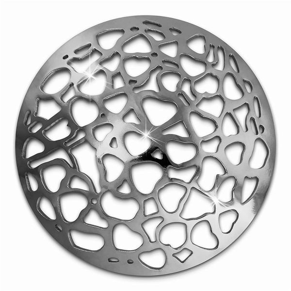 Amello Coins Argento 30 Mm Intarsio Di Monete In Acciaio Inox Cuori A Cupola Da Donna ESC526J-image