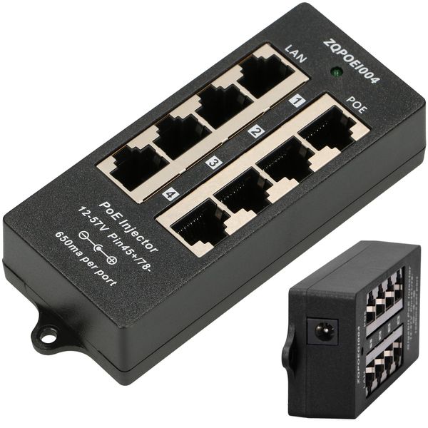 Iniettore Poe Extralink A 4 Porte 4X 100Mbps RJ45-image