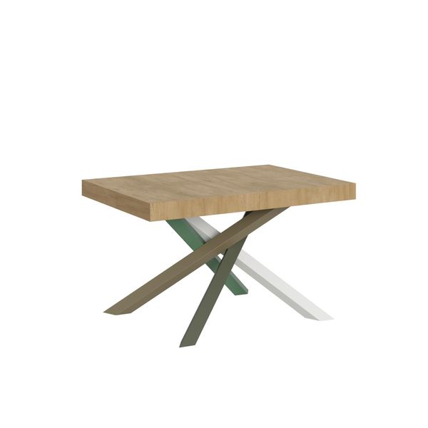 Itamoby - Tavolo Allungabile 120/380X90 Cm Volantis Quercia Natura Gambe Multicolore 4/A-image