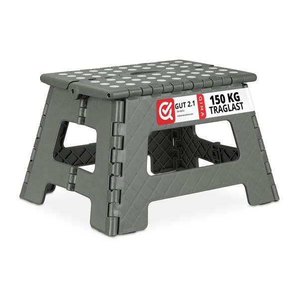 Sgabello Pieghevole Relaxdays Pieghevole M Grigio Chiaro Set Di 10-image