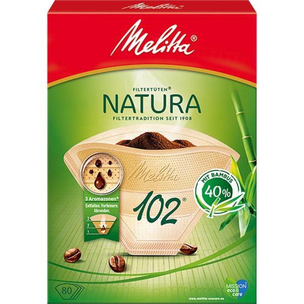 Melitta Natura Sacchetti Filtro Caffè 102 Marrone Naturale 80 Pezzi-image