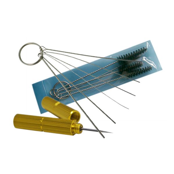 Set Di Pulizia Wiltec Da 12 Pezzi Per Pistole Per Aerografo, Con Spazzole Di Pulizia Ø 3-7 Mm, Aghi Per Ugelli, Ago Di Pulizia, Accessori Per La Pulizia Dell'aerografo-image