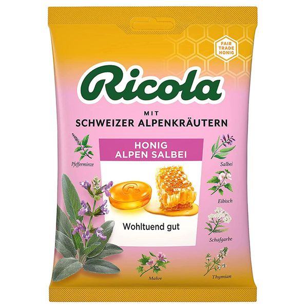 Ricola Honey Alpine Sage Bonbons Con Erbe Alpine Svizzere 75G-image