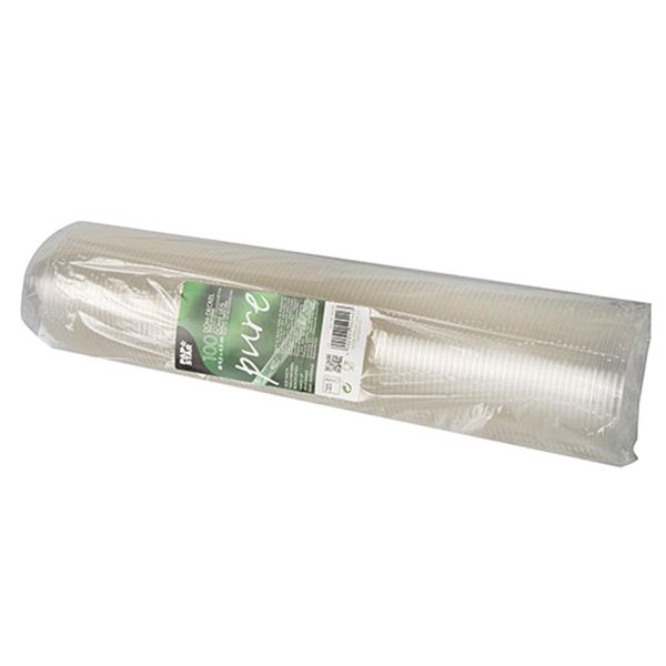 Coperchio A Cupola Papstar Pure Crystal Clear Rotondo Ø 9,5 Senza Perforazione 100 Pezzi-image