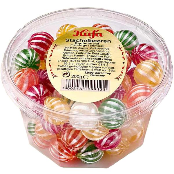 KüFa Uva Spina Caramelle Fruttate Colorate Alla Frutta 5 Assortite 200G-image