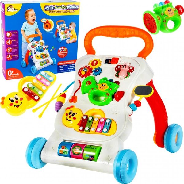 Malplay Girello Per Bambini Girello Per Bambini Con Piatti E Tromba Girello Per Bambini Girello Per Bambini Musica Dalla Nascita Regalo Colorato-image