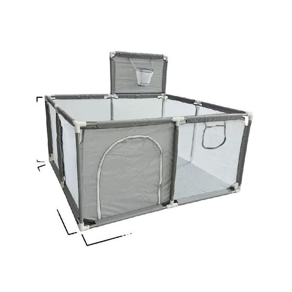Box Quadrato Per Bambini, Spaziosa Area Di Gioco Sicura, Divertente Parco Giochi Per Bambini , Grigio Chiaro-image