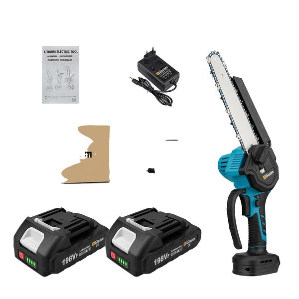 Motosega Elettrica A Batteria, Motore Brushless, Compatibile Con Batteria Da 18 V, 2 Batterie-image