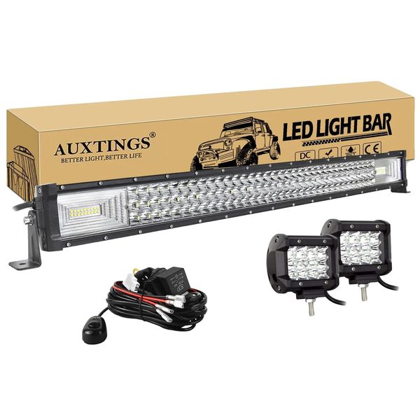 Striscia Luminosa A Led, Alta Luminosità 270W-675W, Impermeabile IP67, 32 Pollici 405W Filo-image
